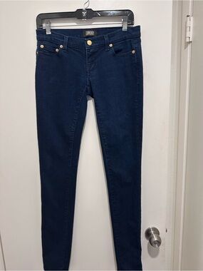 Community made in Italy Dark Navy Skinny Jeans with Gold Hardware -